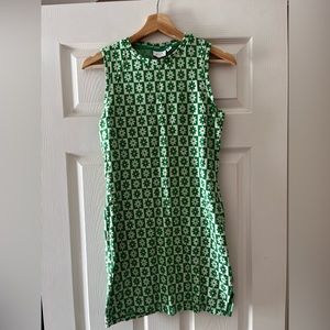 Green mini dress
